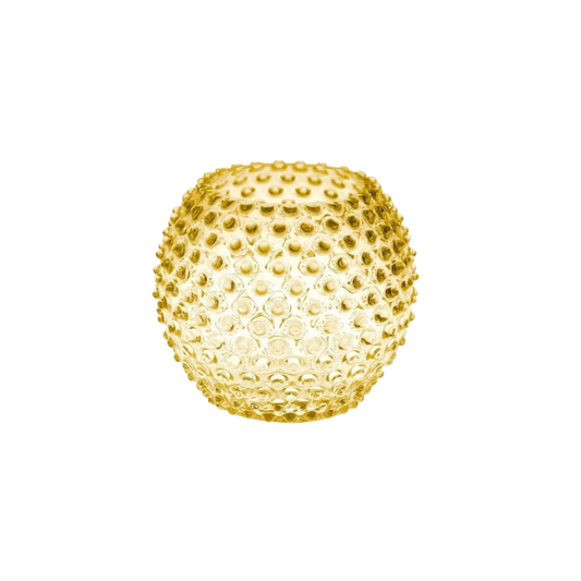 Underlay Amber Hobnail Round Vase