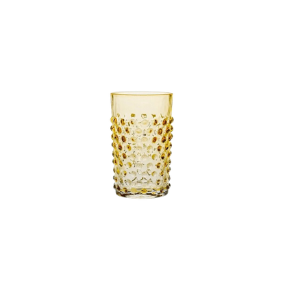 Underlay Amber Hobnail Tumblers - Set of 4