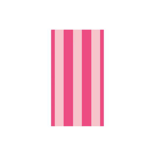 Light and Haute Pink Signature Cabana Stripe Guest Towel