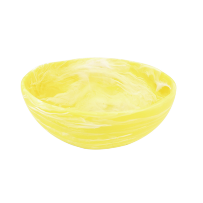 Wave Bowl Large- Yellow Swirl