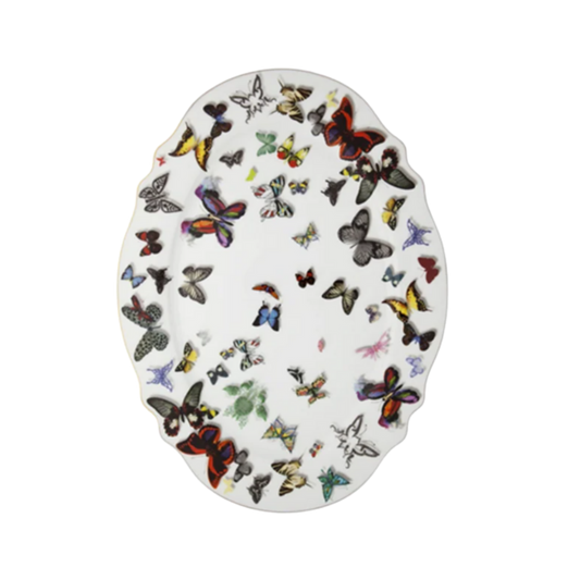 Large Oval Platter Lacroix Butterfly