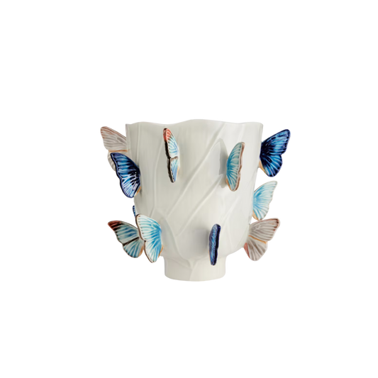 Large Vase Cloudy Butterflies