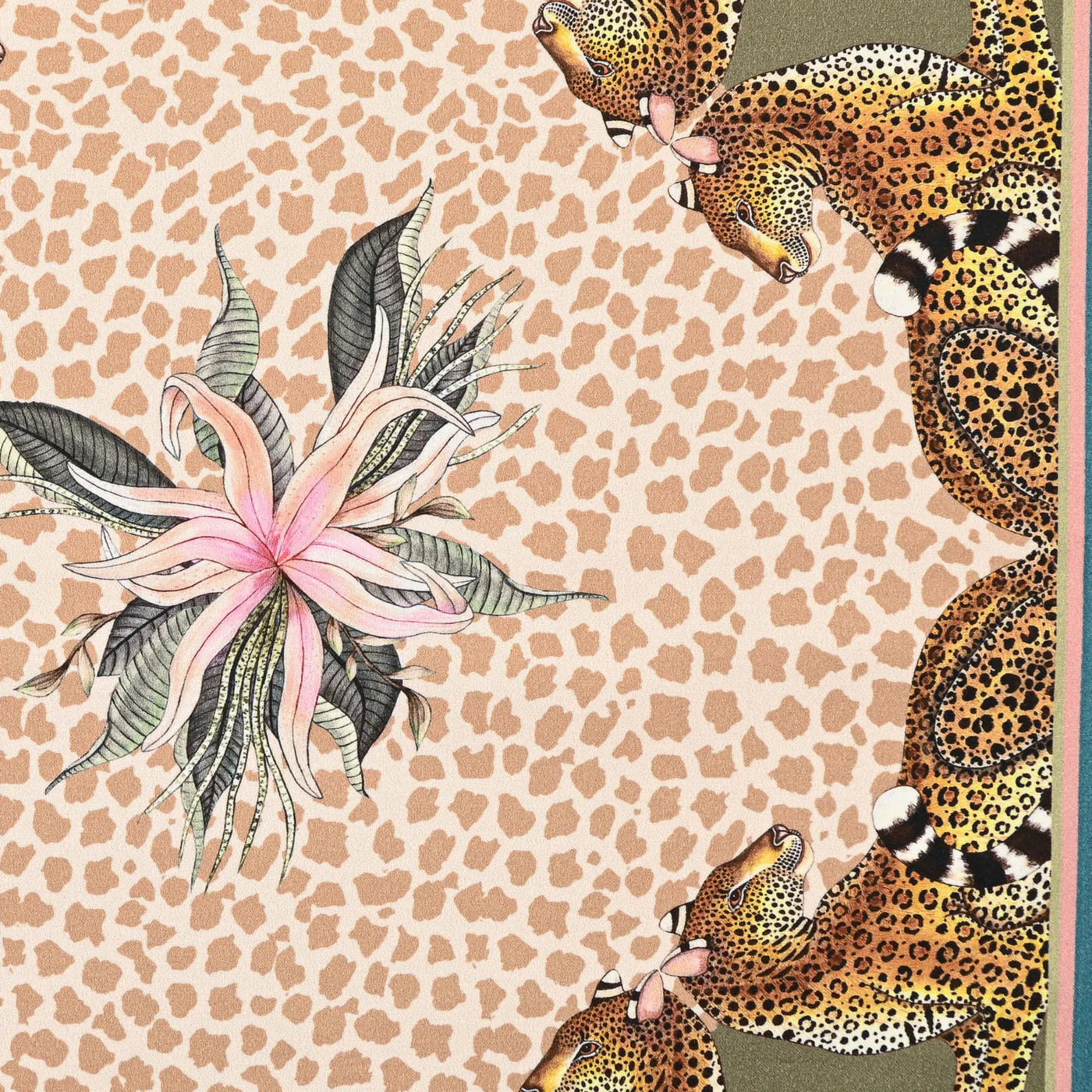 Leopard Lily Napkins in Stone - Set of 2