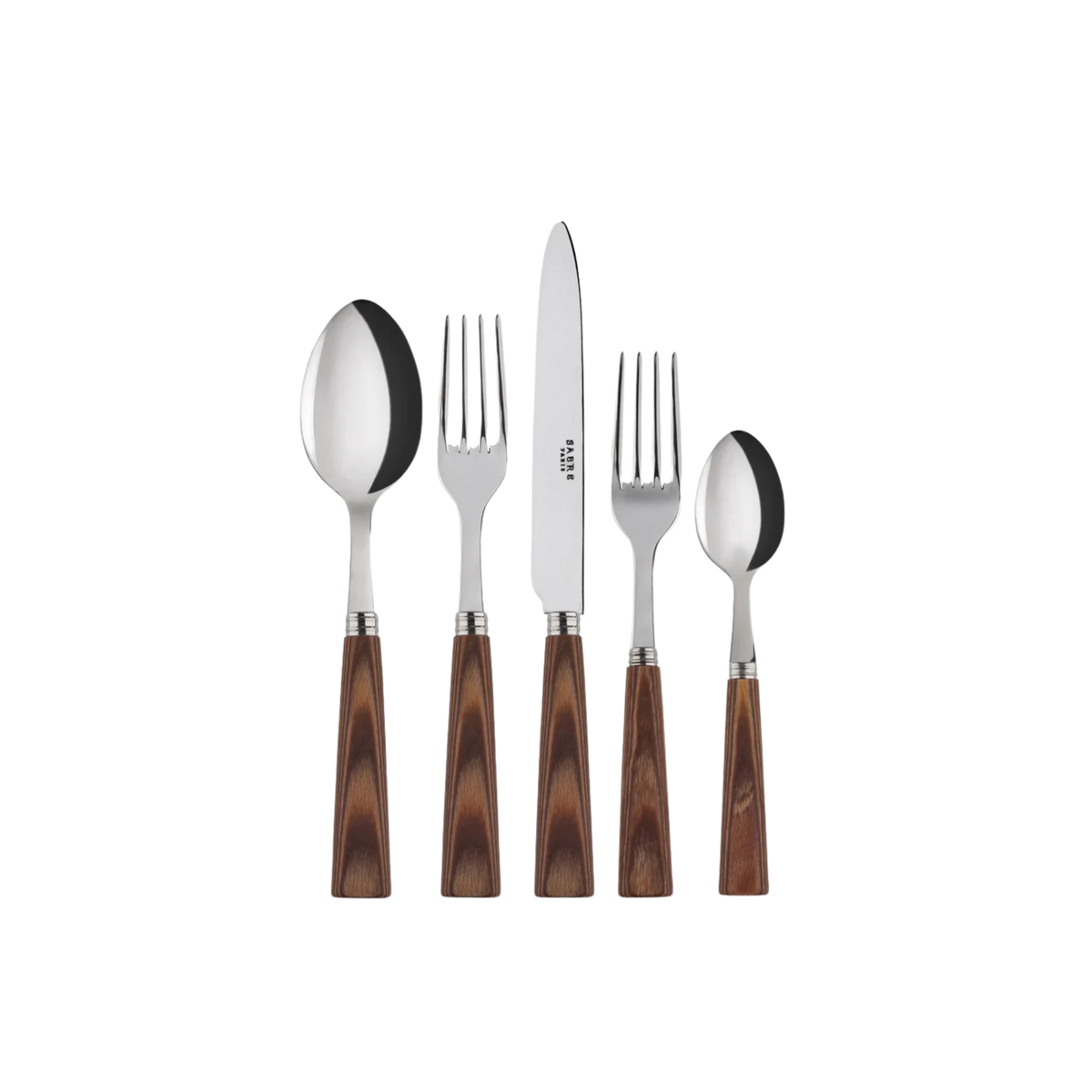 Nature 5-Piece Cutlery Set - Light Press Wood