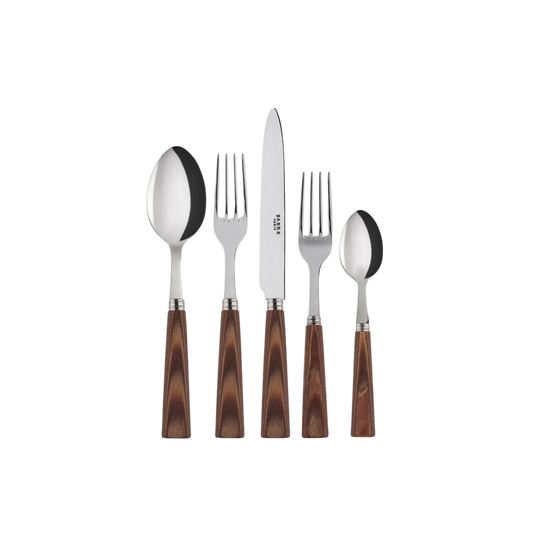 Nature 5-Piece Cutlery Set - Light Press Wood