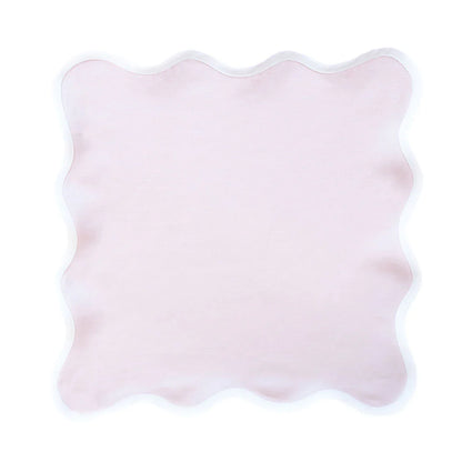 Linen Scalloped Square Napkin in Lilac - Set of 4