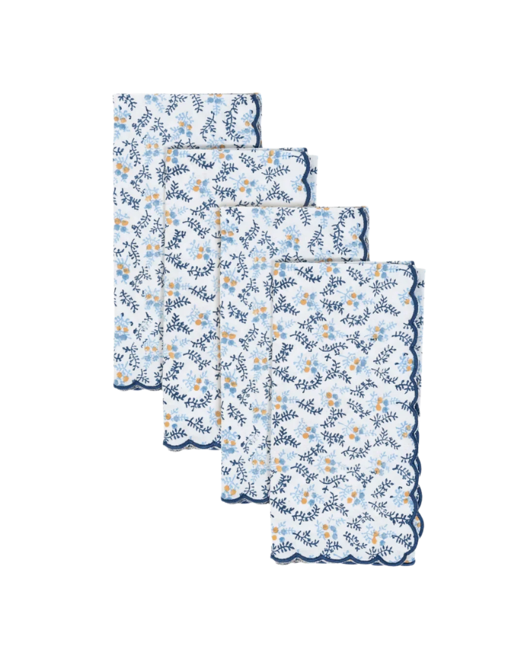 Little Flower Napkins in Blue Set of 4