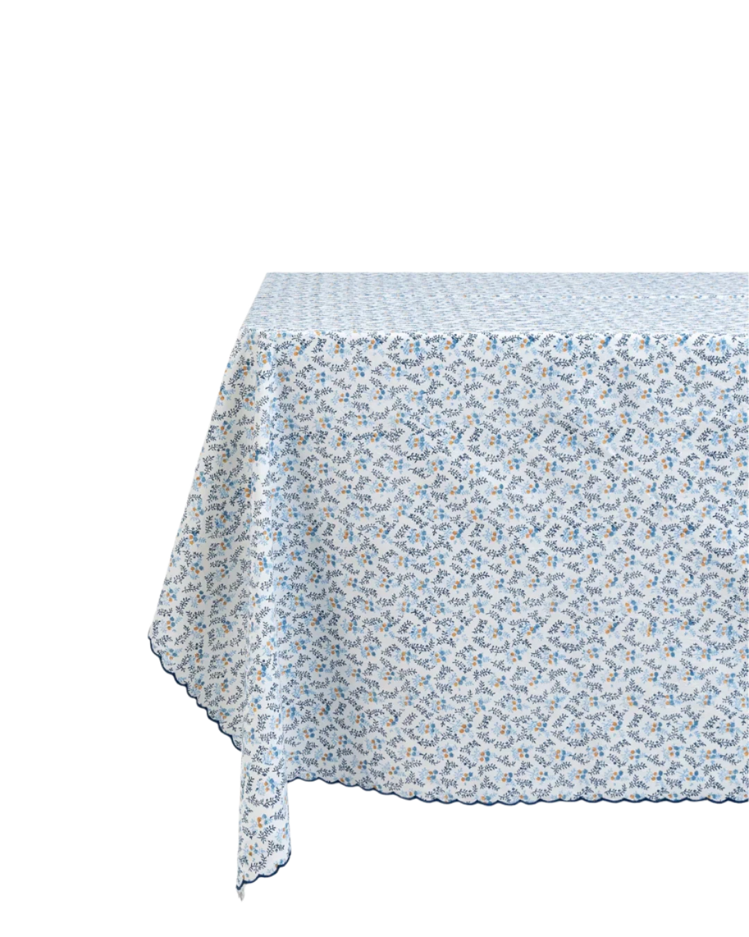 Little Flower Rectangular Tablecloth in Blue