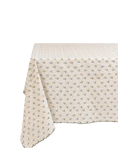 Little Flower Rectangular Tablecloth in Green