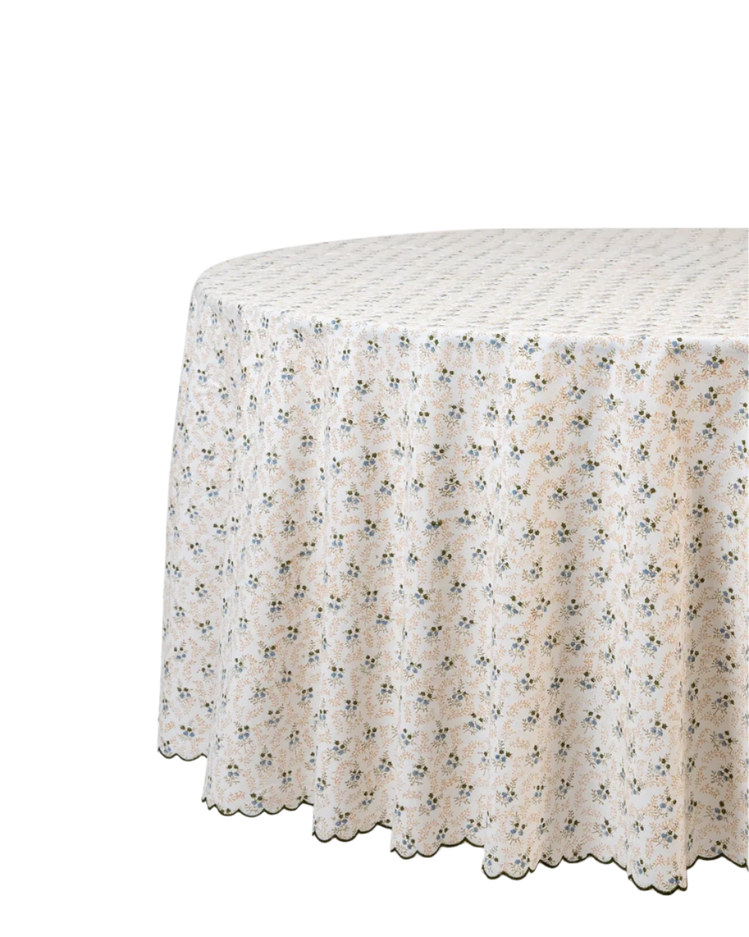 Little Flower Round Tablecloth in Green