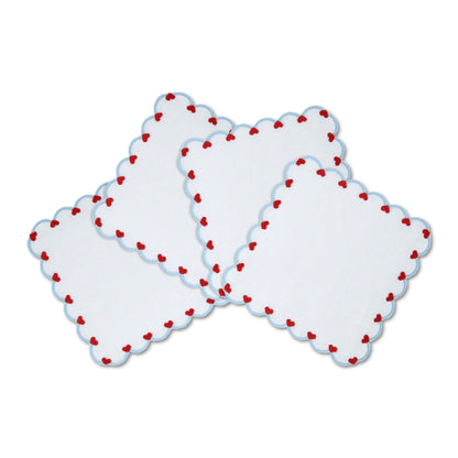 Baby Heart Cocktail Napkins - Set of 4