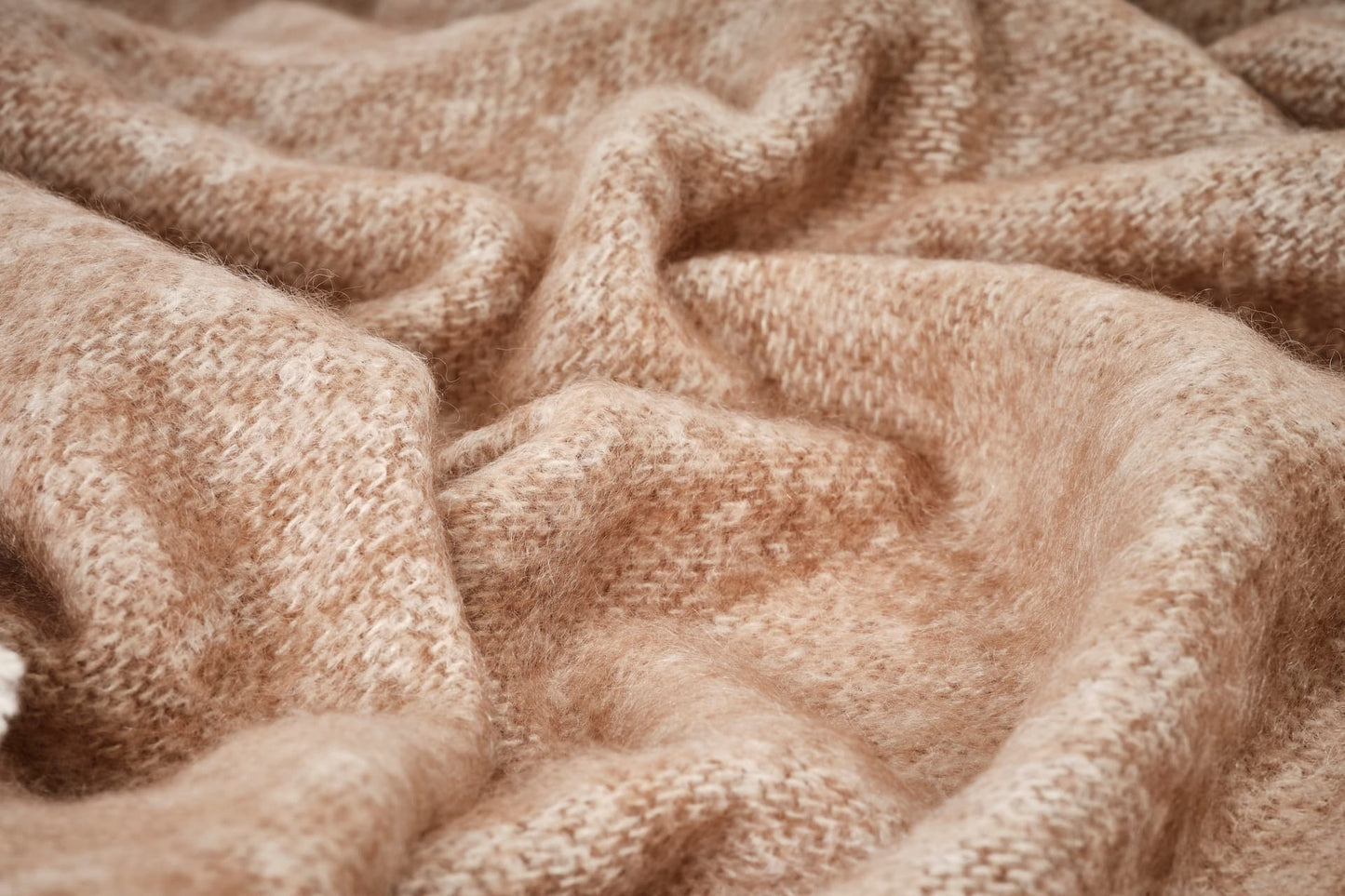 Mooneen Mohair Throw Blanket - Cocoa