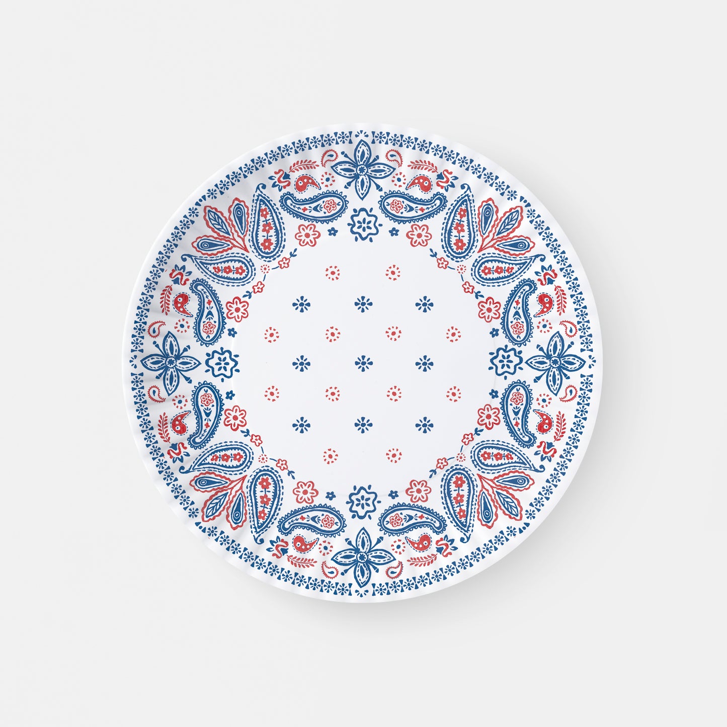 American Holiday Melamine "Paper" Plate Set of 4
