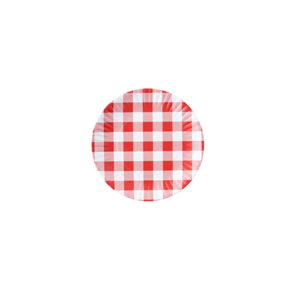 Melamine Red Gingham Plate Set of 4