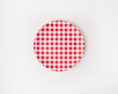 Melamine Red Gingham Platter