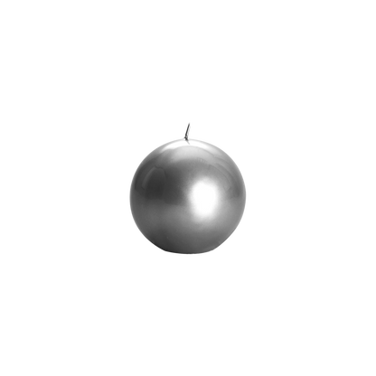 Meloria Ball Candle in Silver - Medium