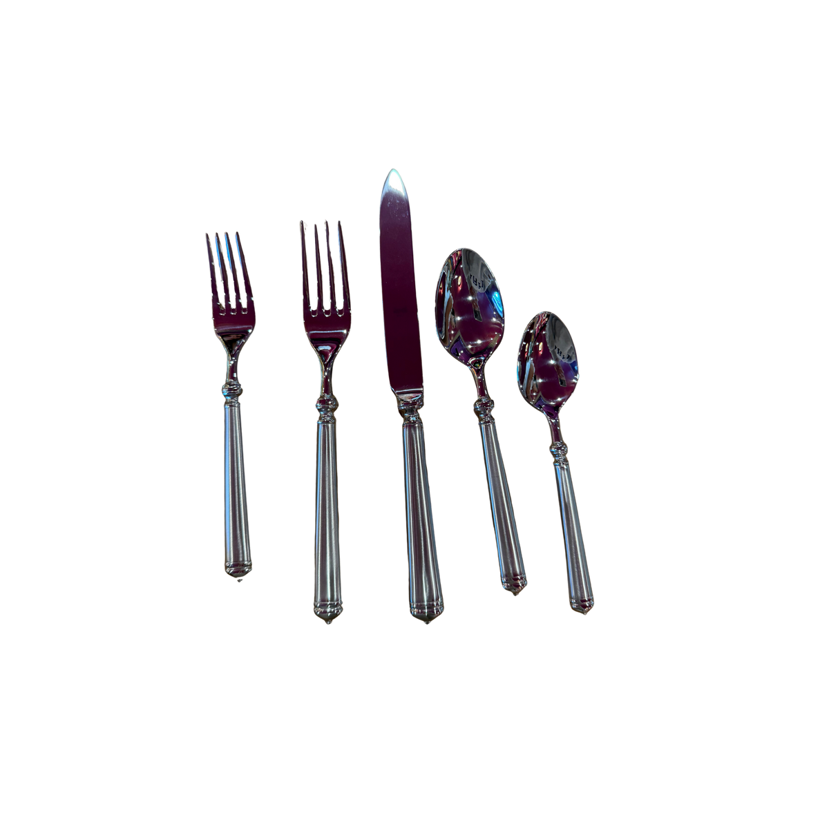 Luce Stainless Steel 5 Piece Flatware Set with Ice Grip