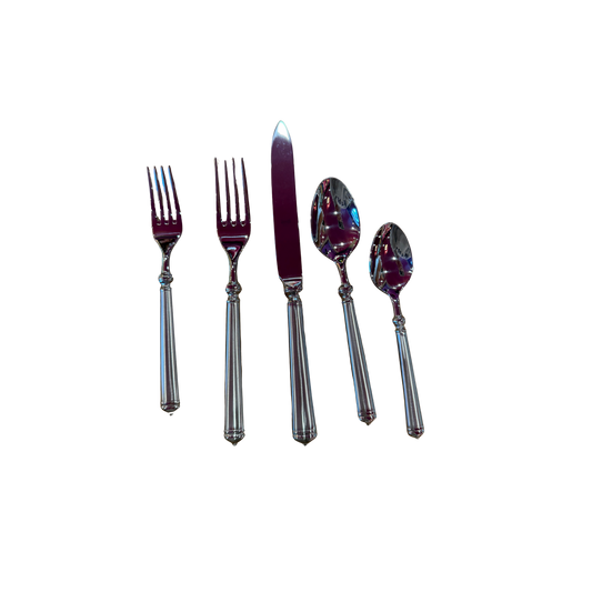 Luce Stainless Steel 5 Piece Flatware Set with Ice Grip