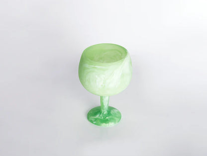 Stemware in Mint Swirl - Set of 2