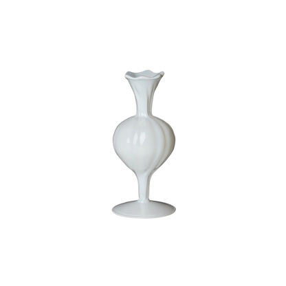 Pristine white bud vase, perfect for adding elegance to table settings or home décor.