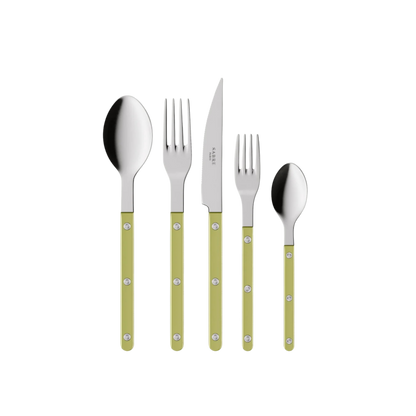 Bistrot Pearly 5-Piece Cutlery Set - Moss