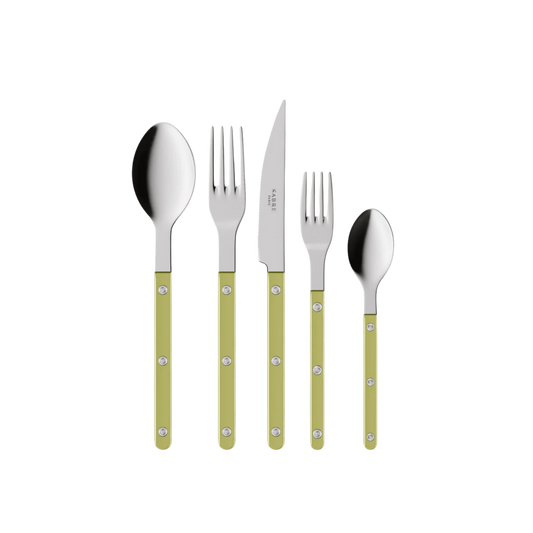 Bistrot Pearly 5-Piece Cutlery Set - Moss