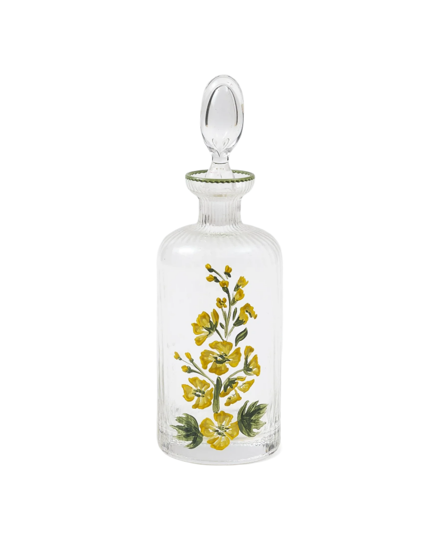 Murano Primrose Hand-Painted Oil Bottle Yellow