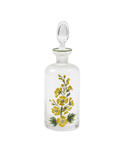 Murano Primrose Hand-Painted Oil Bottle Yellow