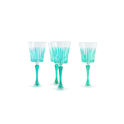 Murano Stemware in Teal - Set of 4