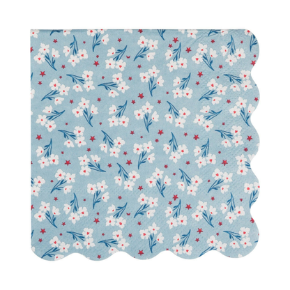 Assorted Floral Paper Cocktail Paper Napkins - Pack of 24