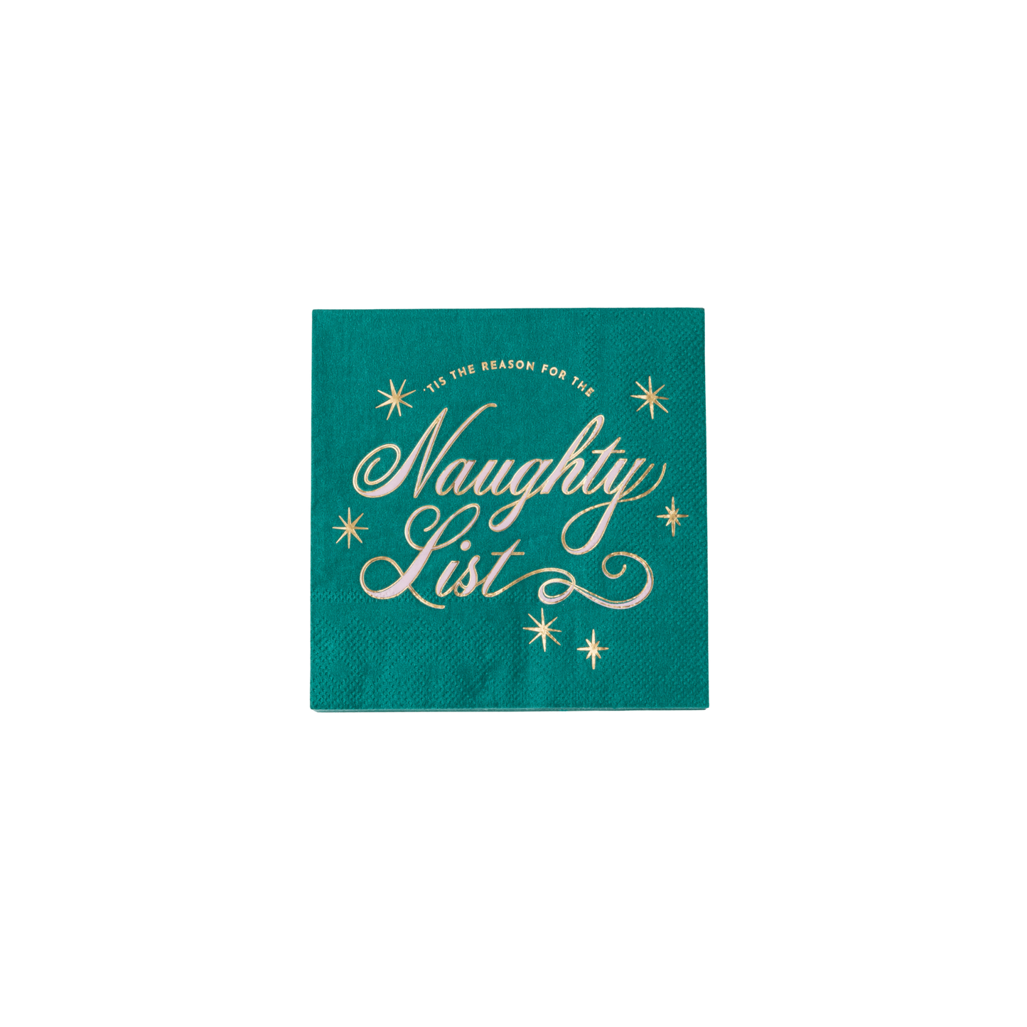 Naughty List Green Cocktail Napkins - Pack of 20