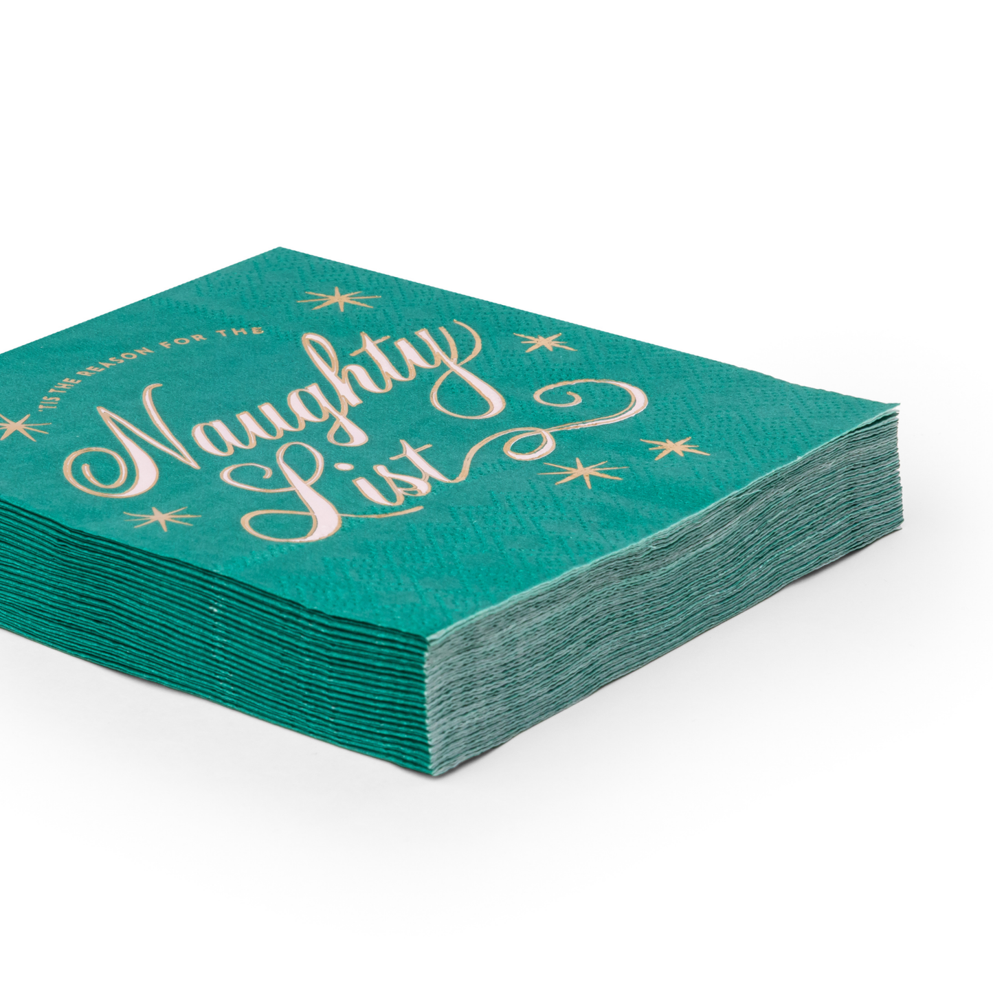 Naughty List Green Cocktail Napkins - Pack of 20