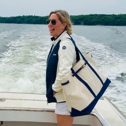 Charleston Extra Large Carryall Tote - Navy