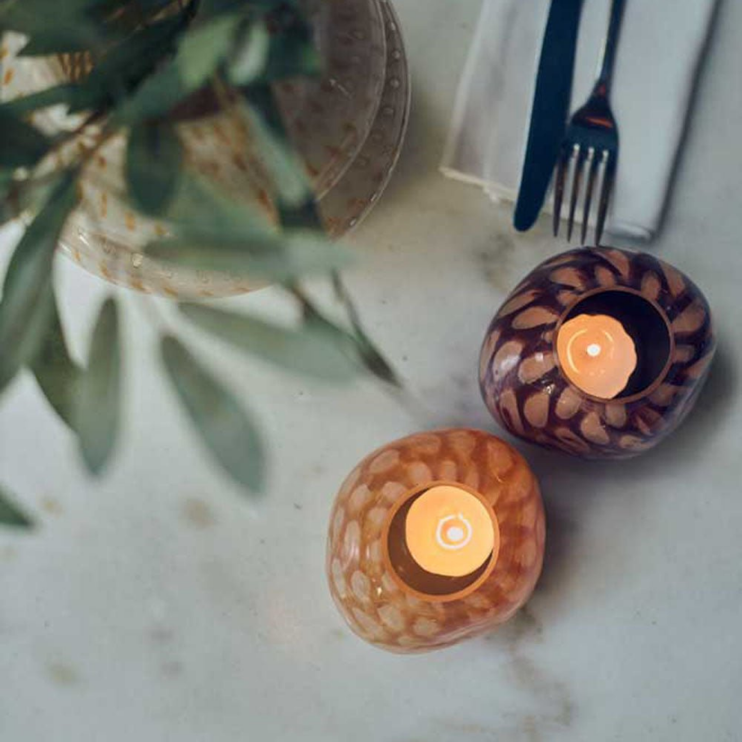 Nila Glass Candle Holder