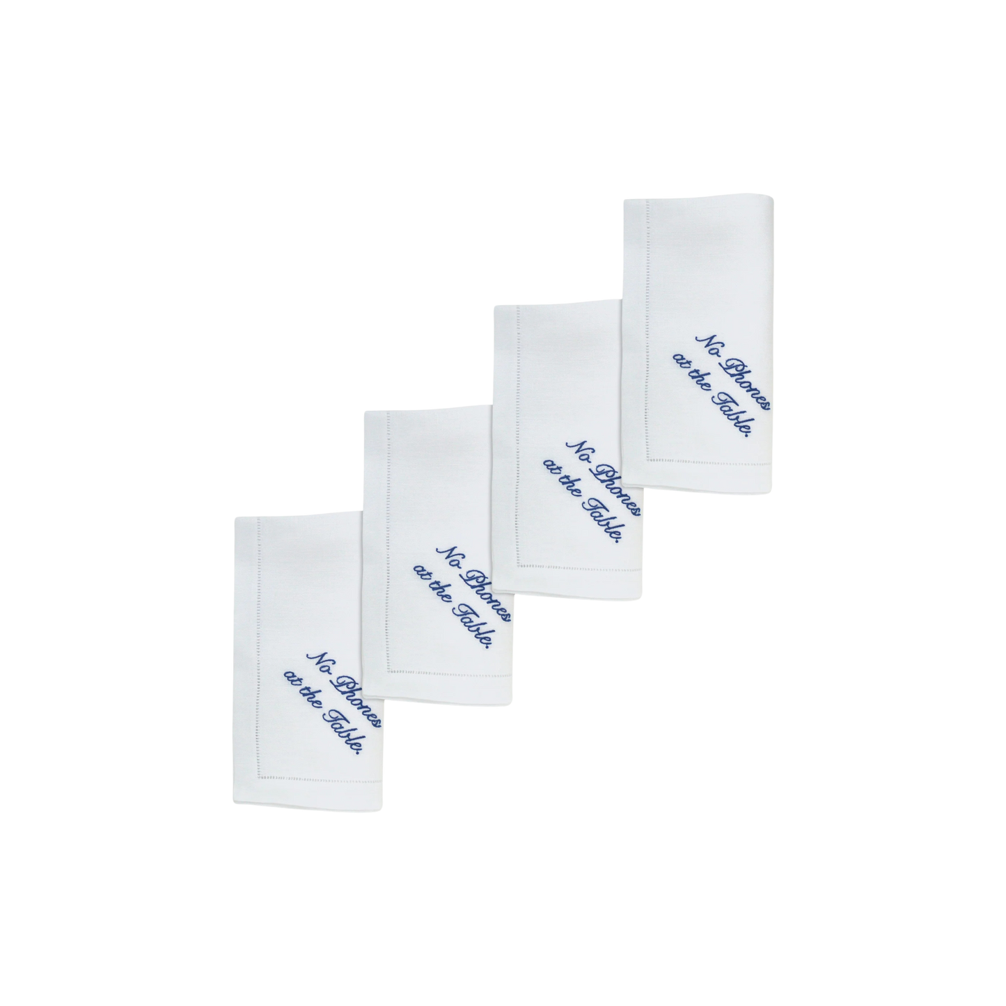 No Phone Dinner Napkins - Set of 4