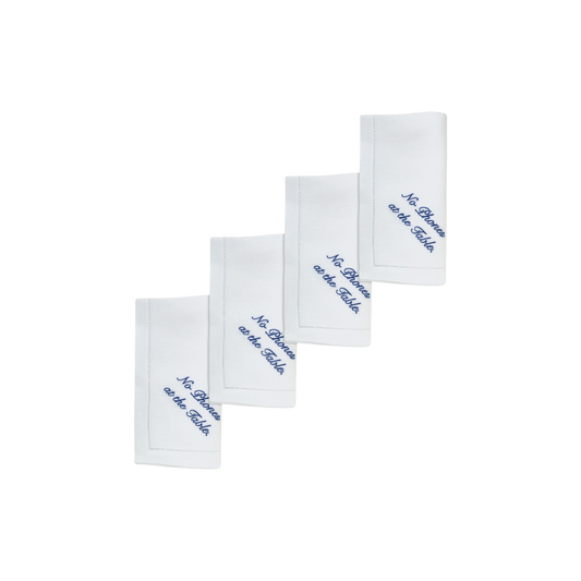 No Phone Dinner Napkins - Set of 4