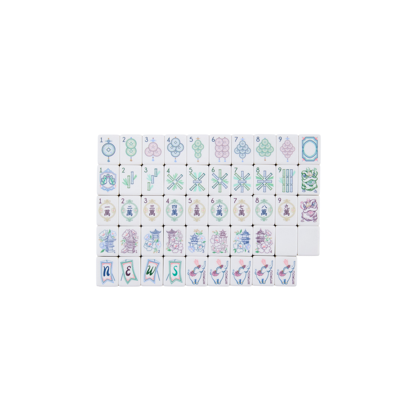 Willow Mahjong Tiles