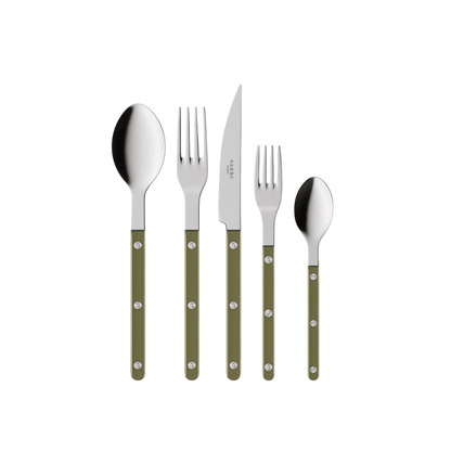 Bistrot Pearly 5-Piece Cutlery Set - Olive
