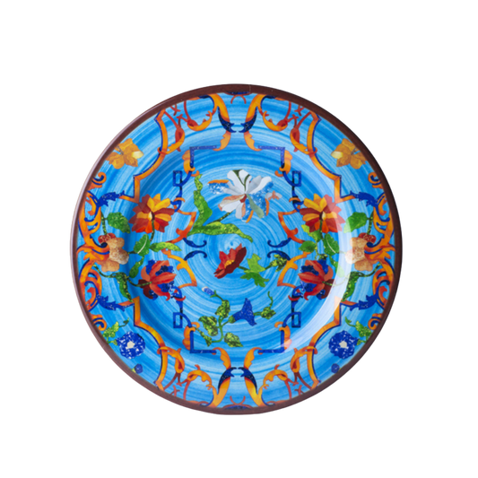 Pancale Melamine Plate in Turquoise - Set of 6