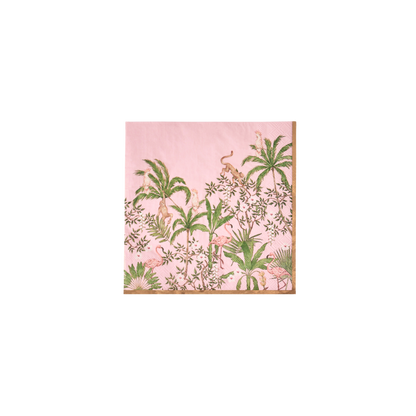 Palm Beach - Pink & Green Large Paper Napkins - Set of 20