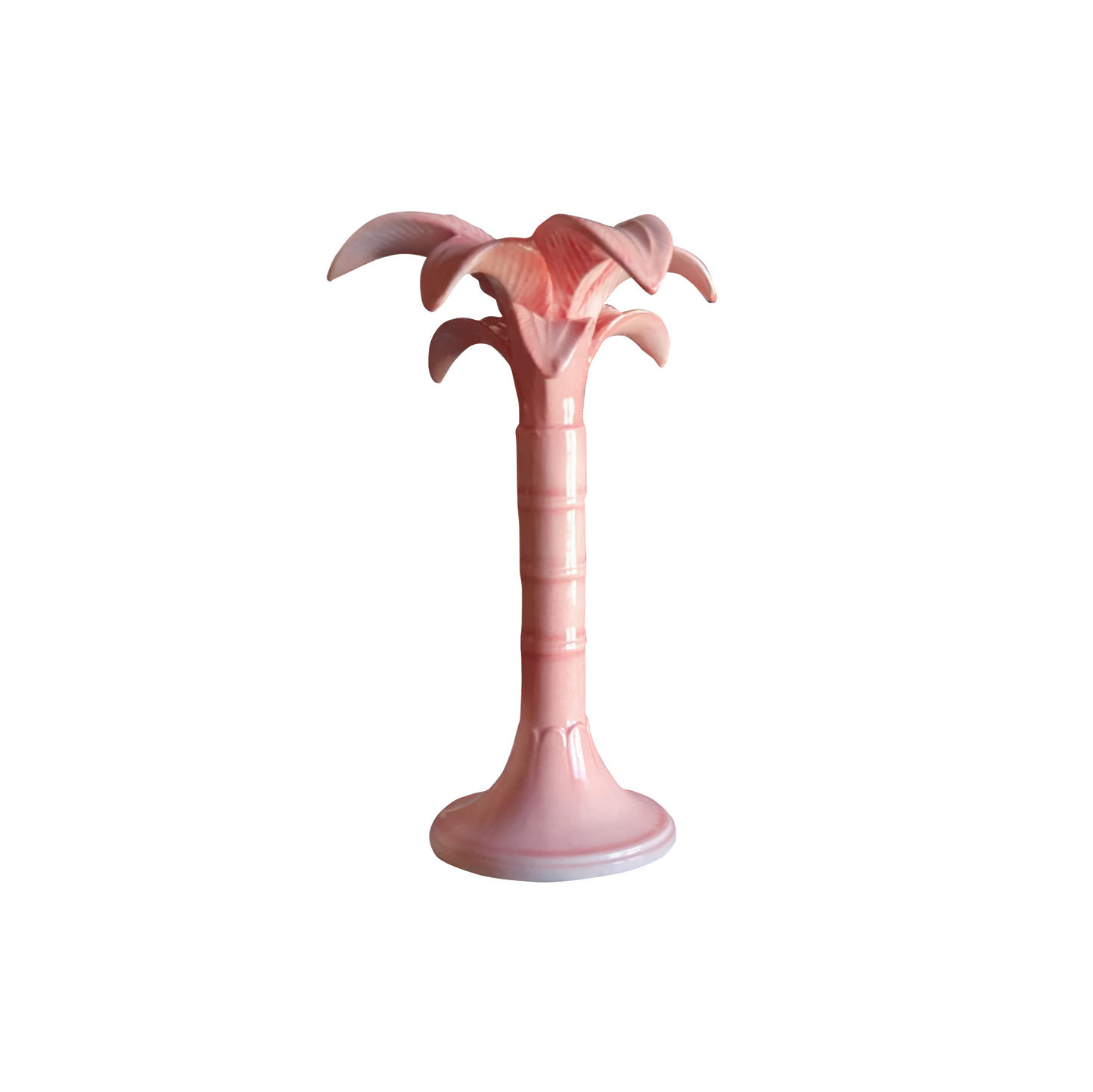 Palm Tree Candle Holder Medium Pink