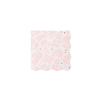 Petal Pink Floral Dinner Napkins – Set of 20