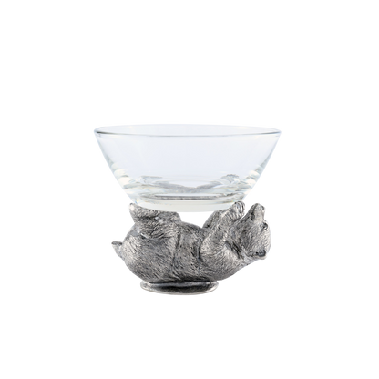 Pewter Bear Sauce Bowl