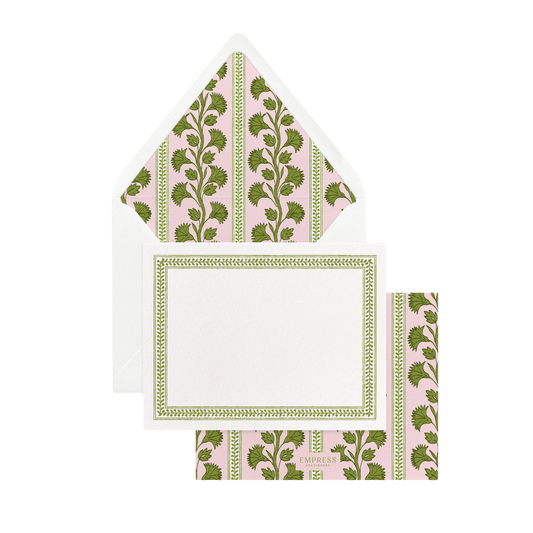 Pink Palms Note Cards - Pack of 10