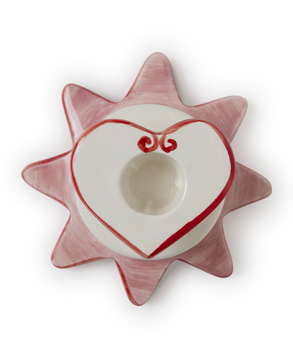 Star/Heart Candlestick Pink