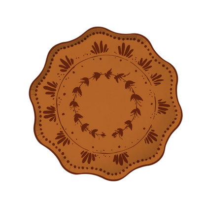 Plume Dinner Plate Set - Copper
