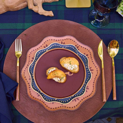 Plume Dinner Plate Set - Copper