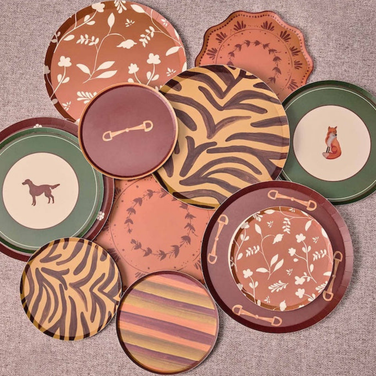 Plume Dinner Plate Set - Copper