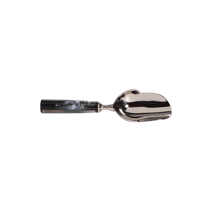 Polished Nickel Ice Scoop with Horn Handle