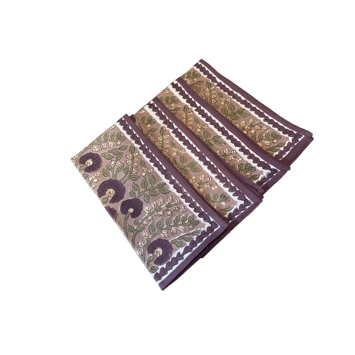 Cactus Flower Olive & Fig Napkin Set of 4